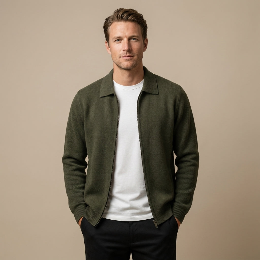 Sevana | Heren Kasjmier Vest Met Rits