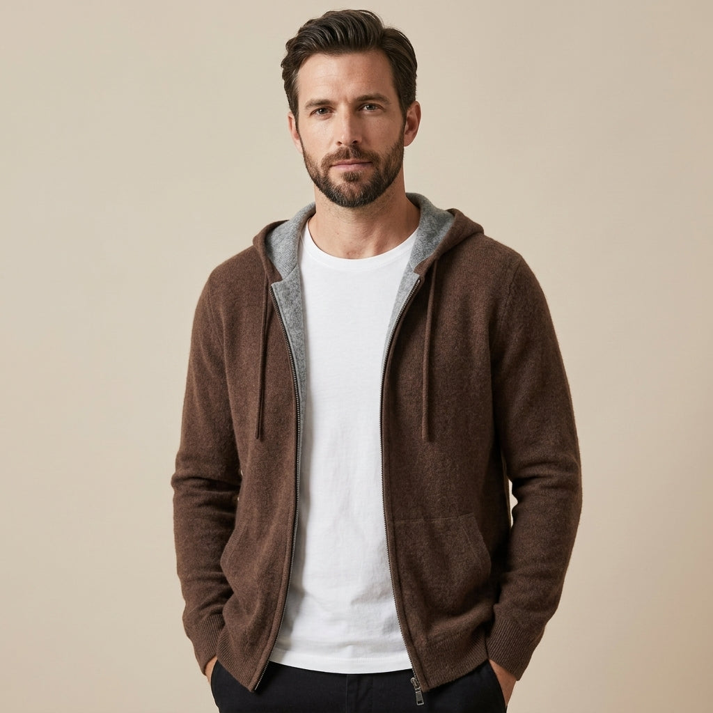 Sevana | Heren Omkeerbare Kasjmier Hoodie