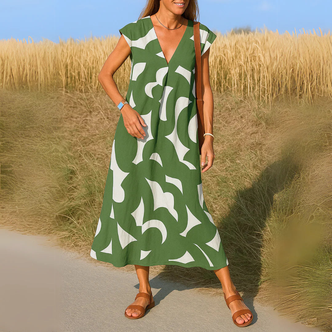 Sennah Abstracte Print Jurk