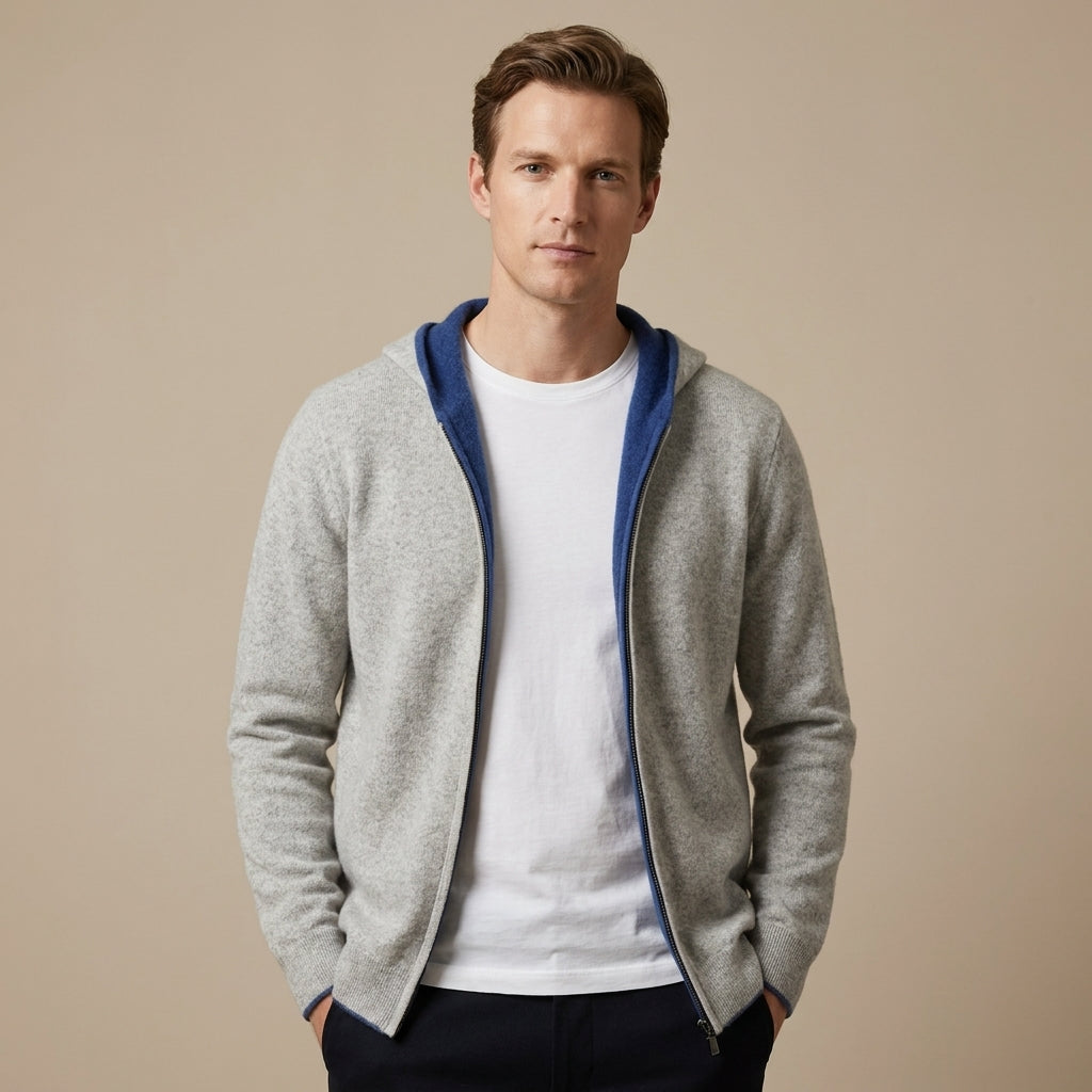 Sevana | Heren Omkeerbare Kasjmier Hoodie