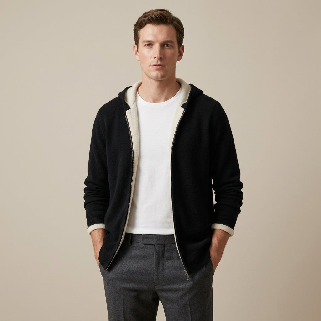 Sevana | Heren Omkeerbare Kasjmier Hoodie