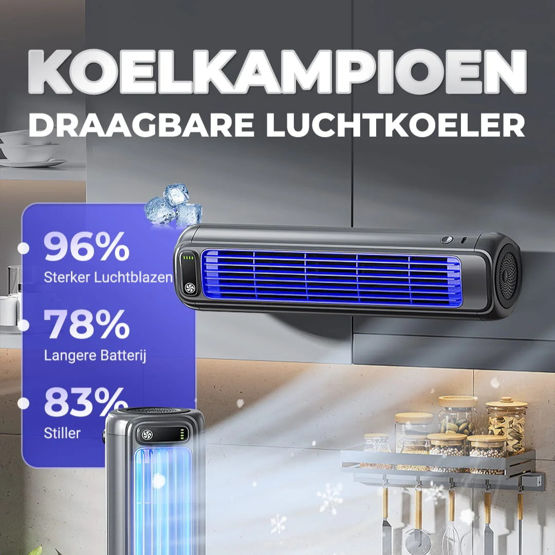 LuchtSlim 2-in-1 Draagbare Turbo Ventilator