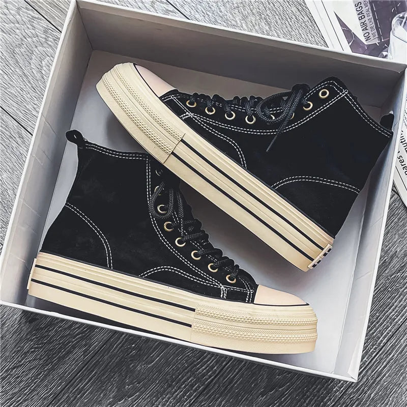 Sevana | Unisex Suède Plateausneakers