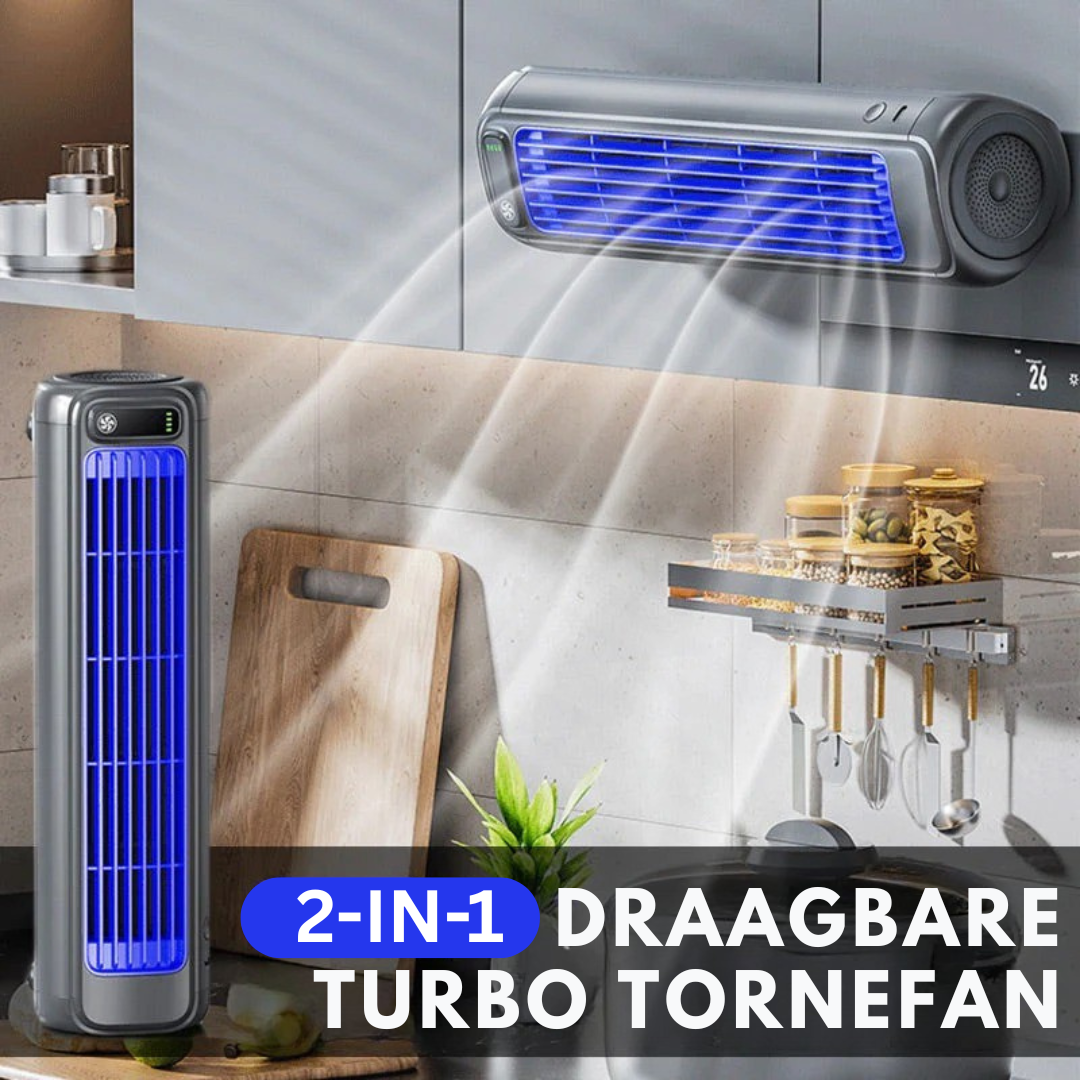 LuchtSlim 2-in-1 Draagbare Turbo Ventilator