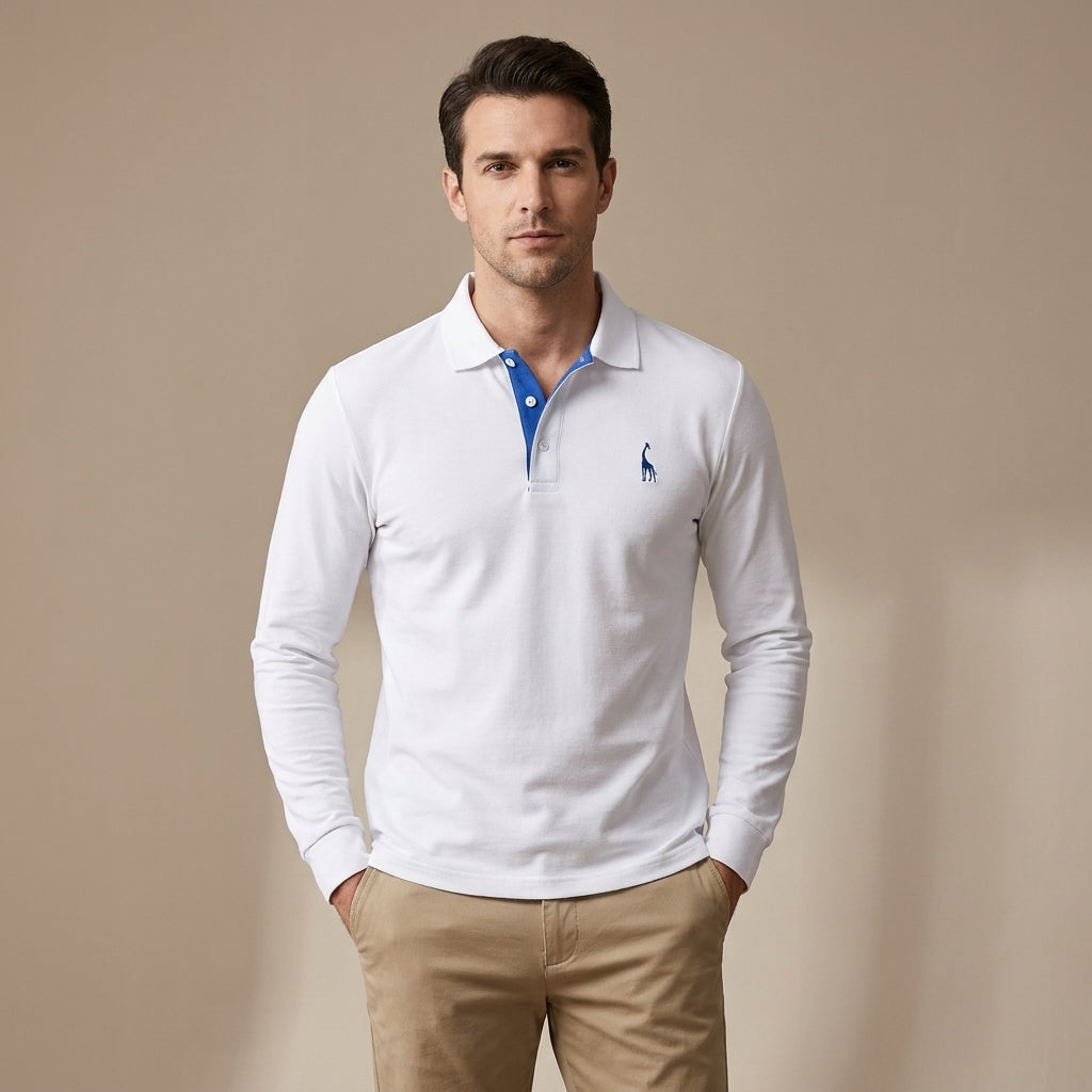 Sevana | Heren Poloshirt Met Lange Mouwen