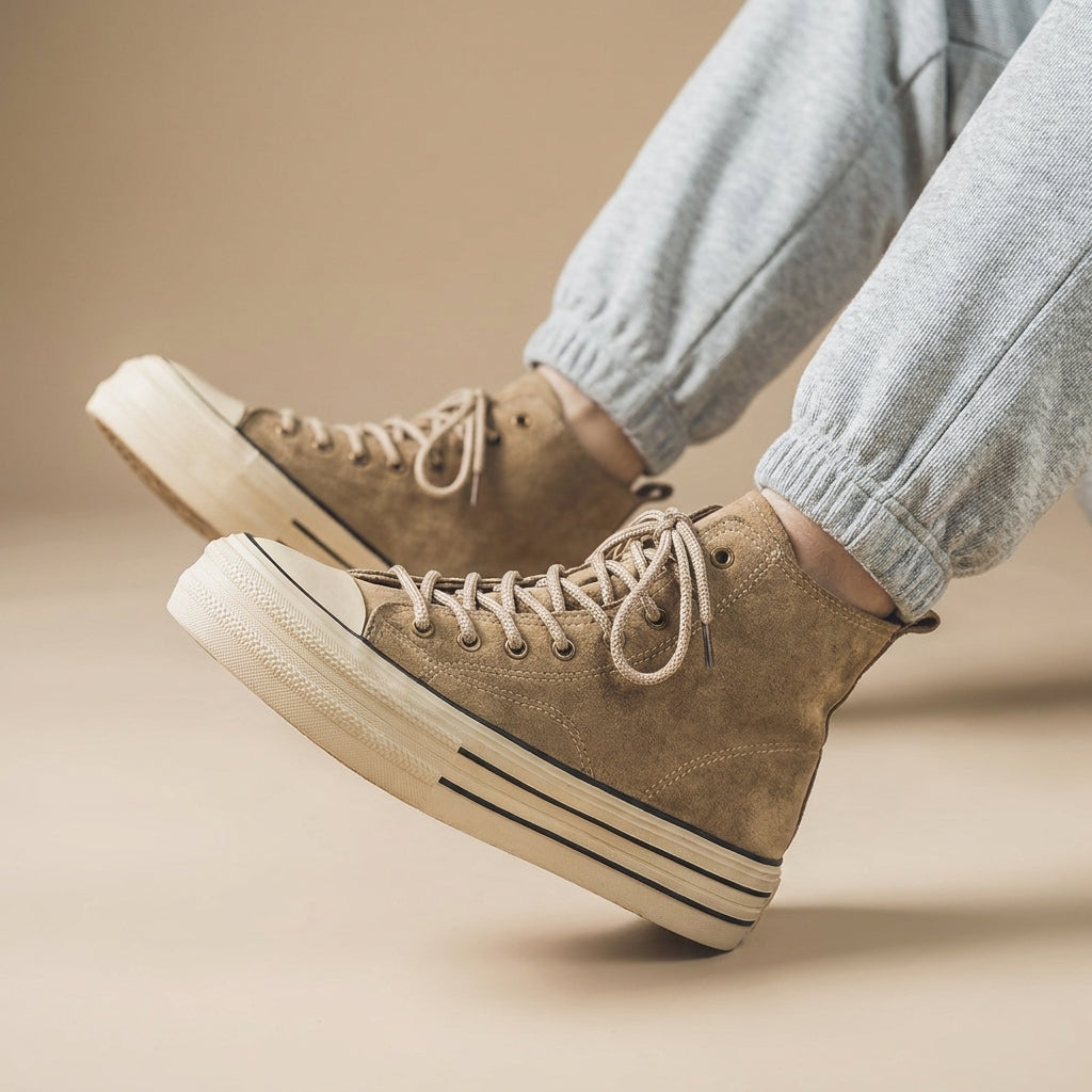 Sevana | Unisex Suède Plateausneakers
