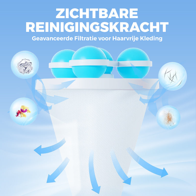 FuzzTrap™ | Filter. Houd vast. Reinig. Elke wasbeurt fris!