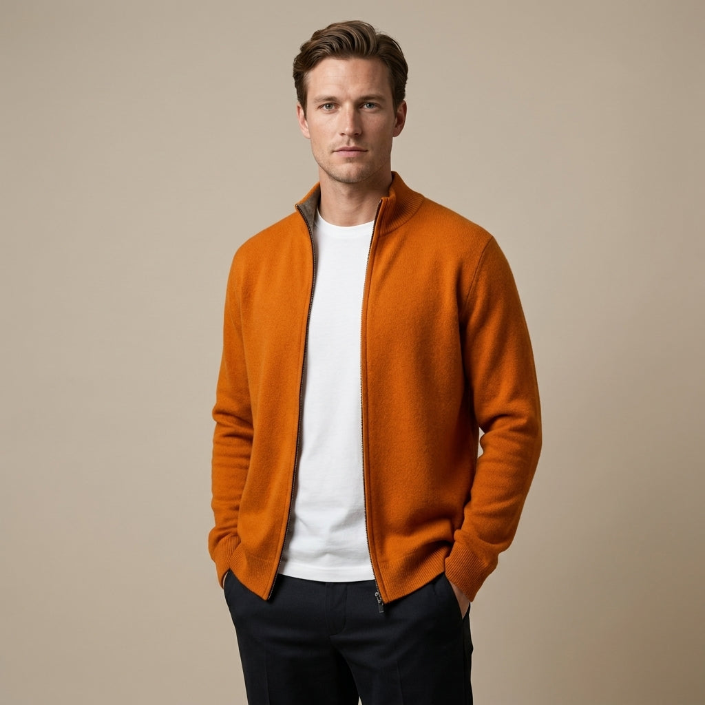 Sevana | Heren Kasjmier Vest Met Rits