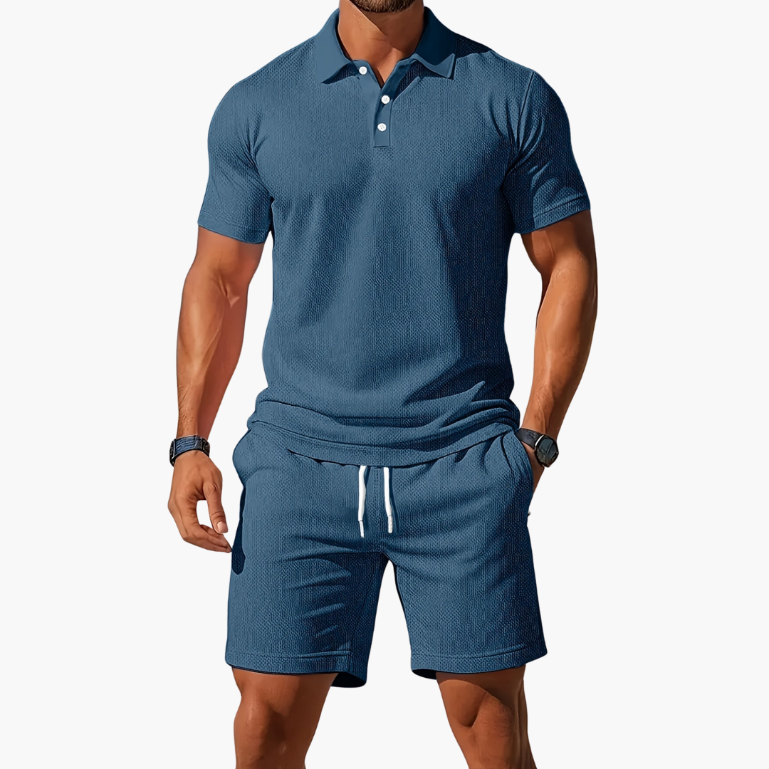 Sevana | Heren Polo Short Set