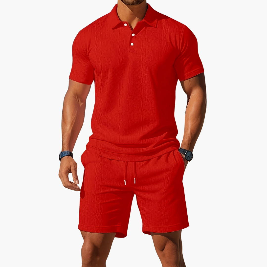Sevana | Heren Polo Short Set