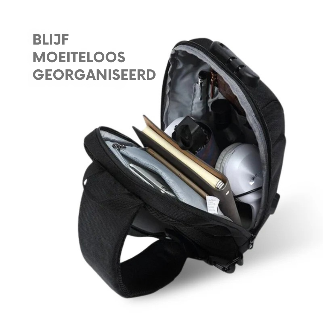 ShieldPack Anti-Diefstal Crossbody Oplaadtas