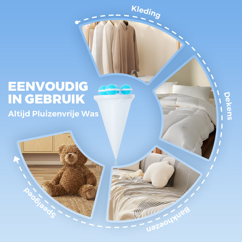 FuzzTrap™ | Filter. Houd vast. Reinig. Elke wasbeurt fris!