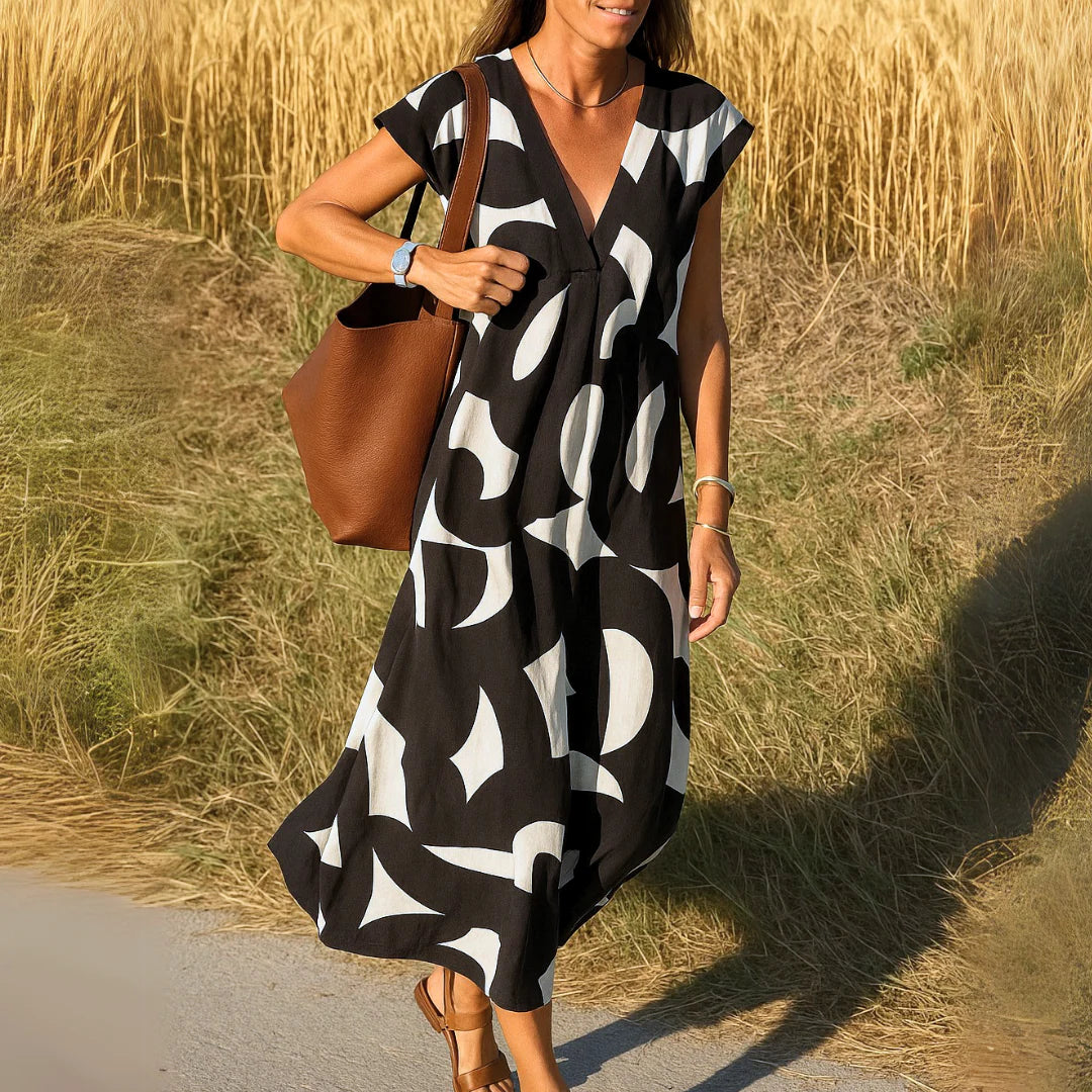 Sennah Abstracte Print Jurk