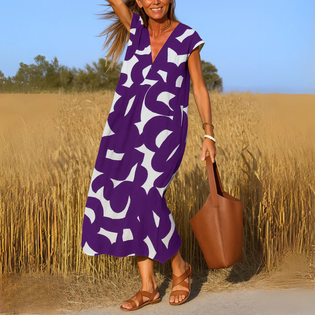 Sennah Abstracte Print Jurk