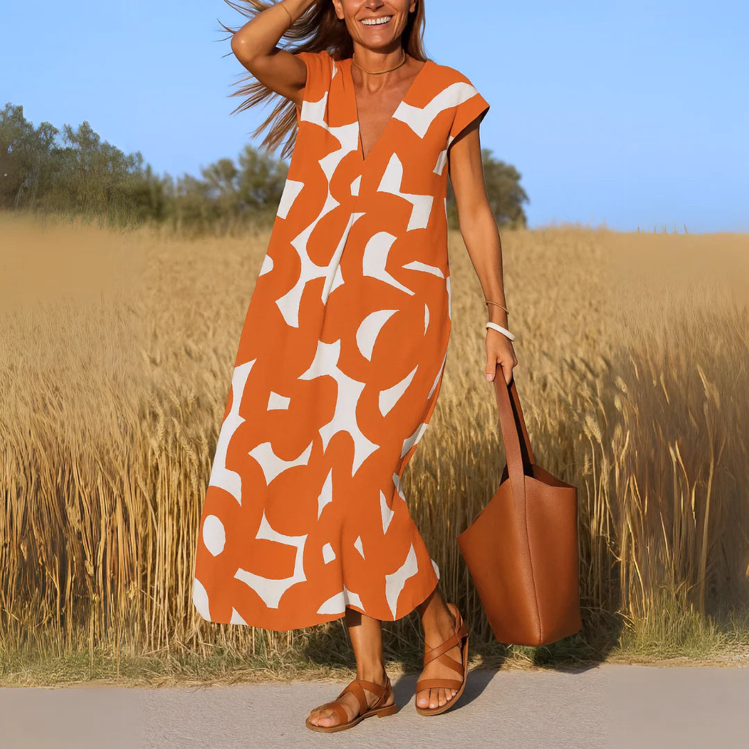Sennah Abstracte Print Jurk