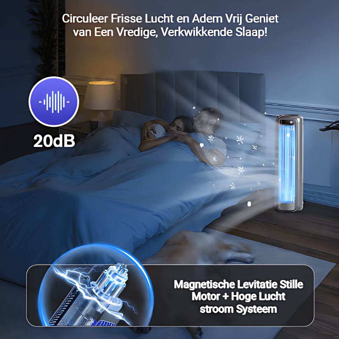 LuchtSlim 2-in-1 Draagbare Turbo Ventilator