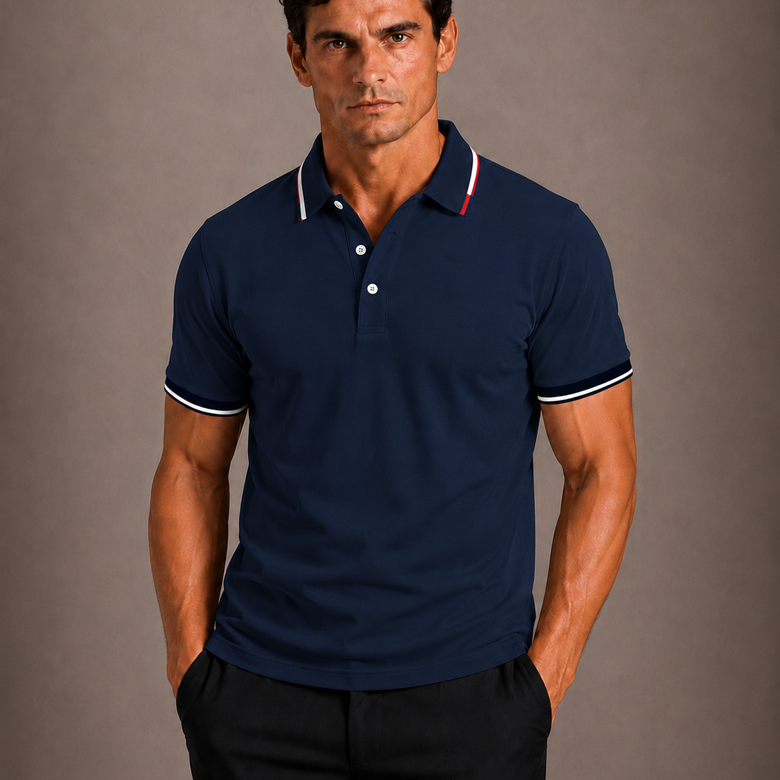 Sevana | Heren Polo Met Contrastdetails