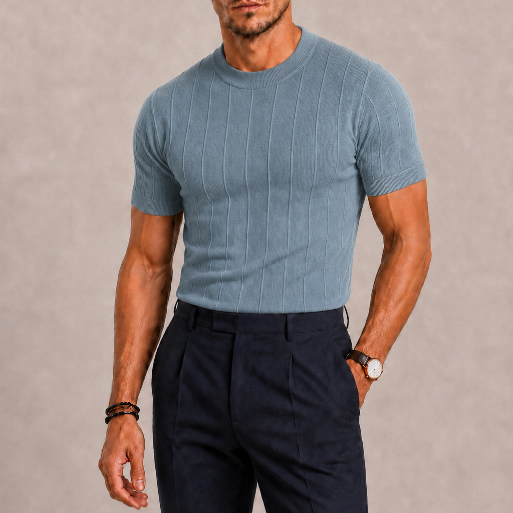 Sevana | Heren Gebreid Poloshirt