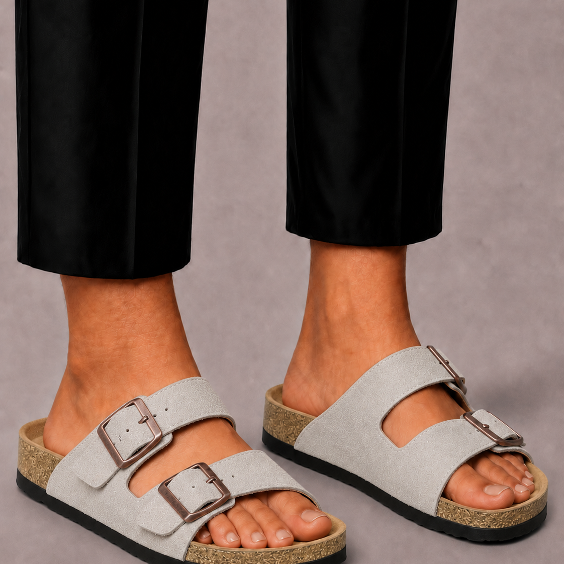 Sevana | Heren Slippers Met Gespen