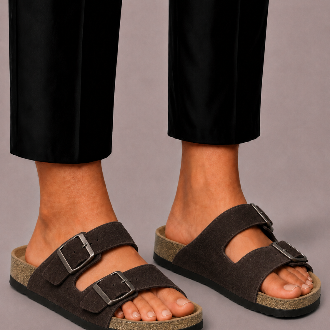 Sevana | Heren Slippers Met Gespen