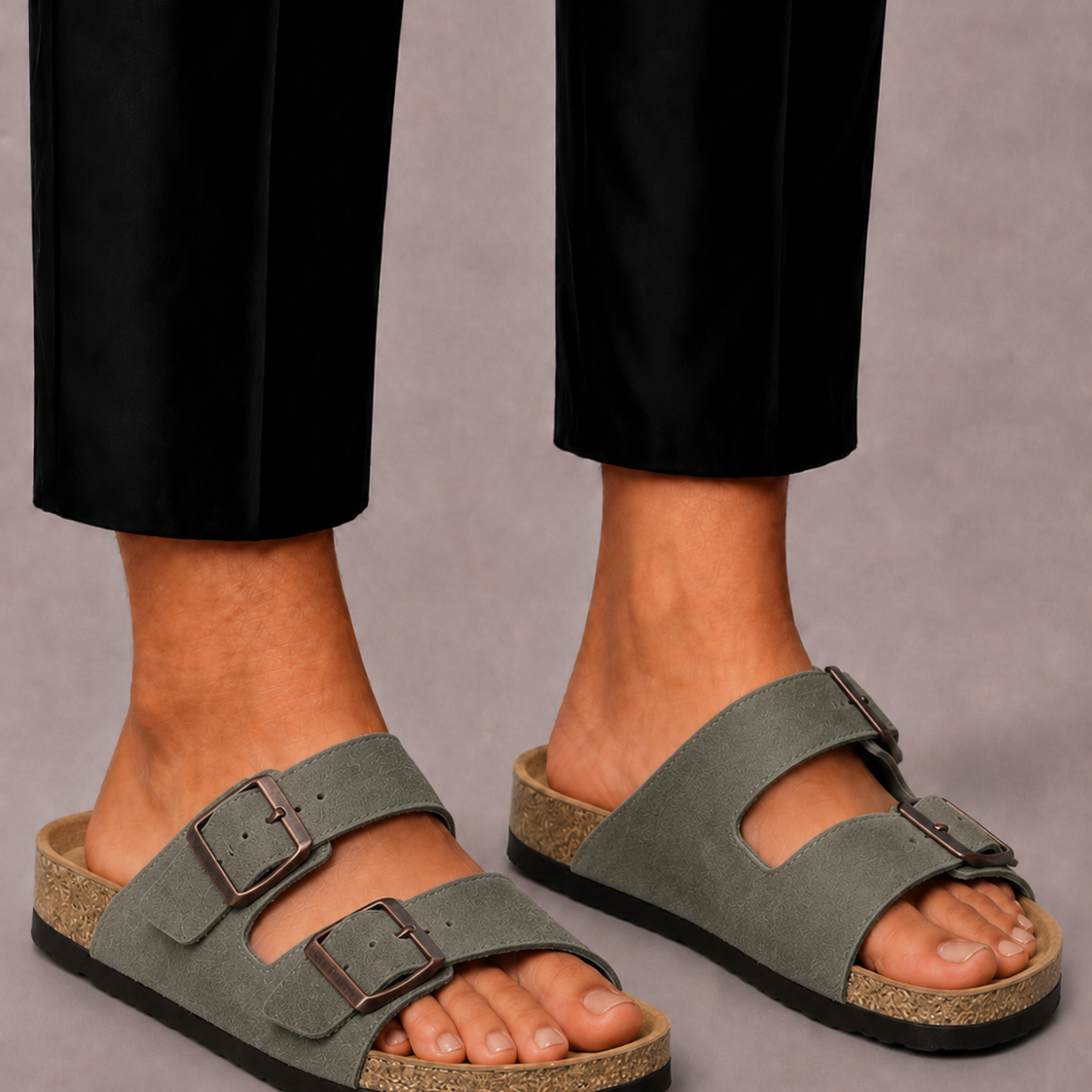 Sevana | Heren Slippers Met Gespen