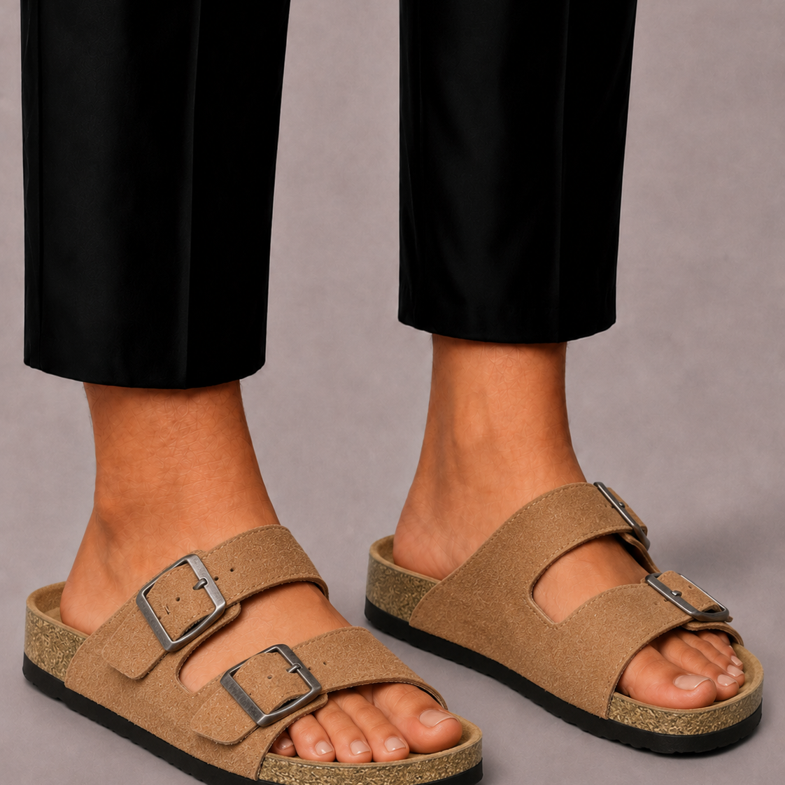 Sevana | Heren Slippers Met Gespen