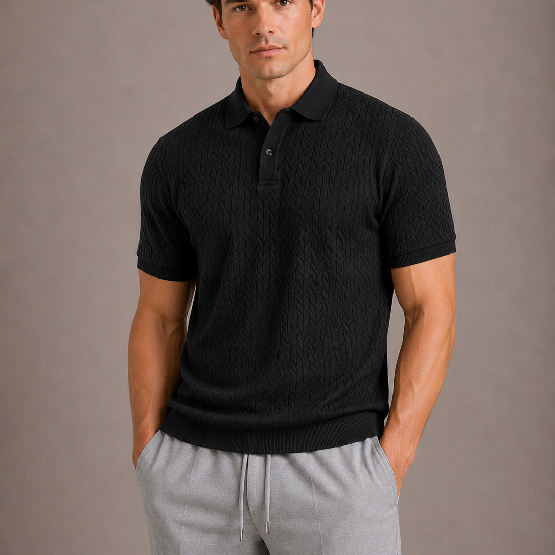 Sevana | Heren Geweven Poloshirt