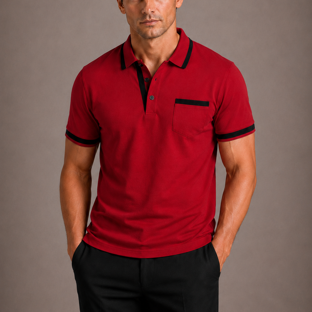 Sevana | Heren Polo Met Contrastdetails