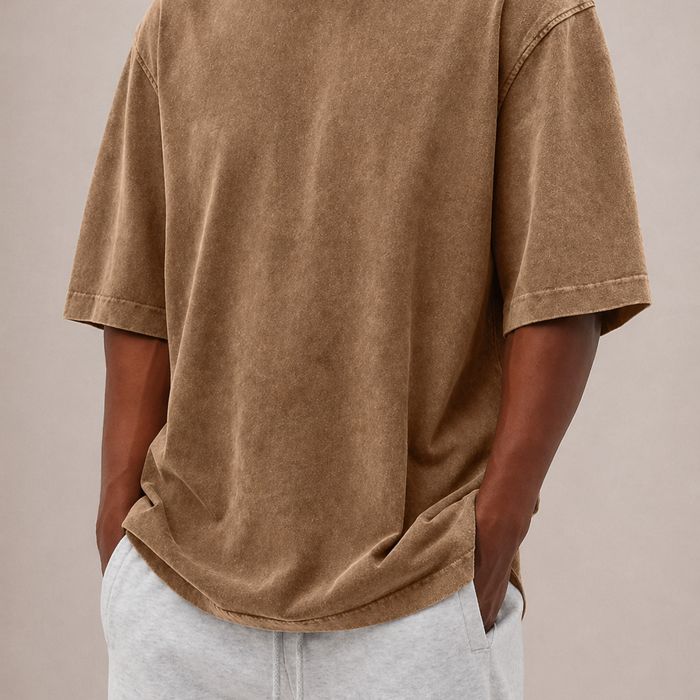 Sevana | Heren Gewassen Katoenen T‑Shirt