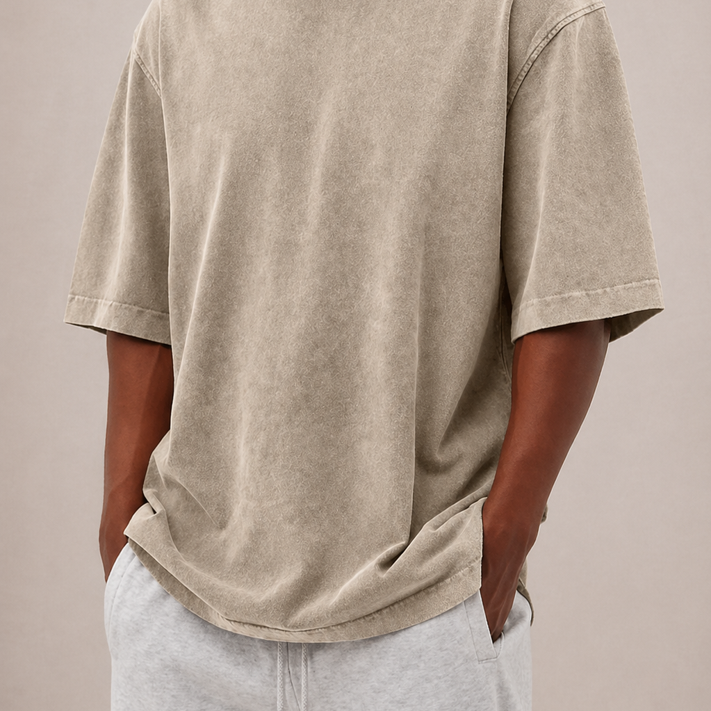 Sevana | Heren Gewassen Katoenen T‑Shirt