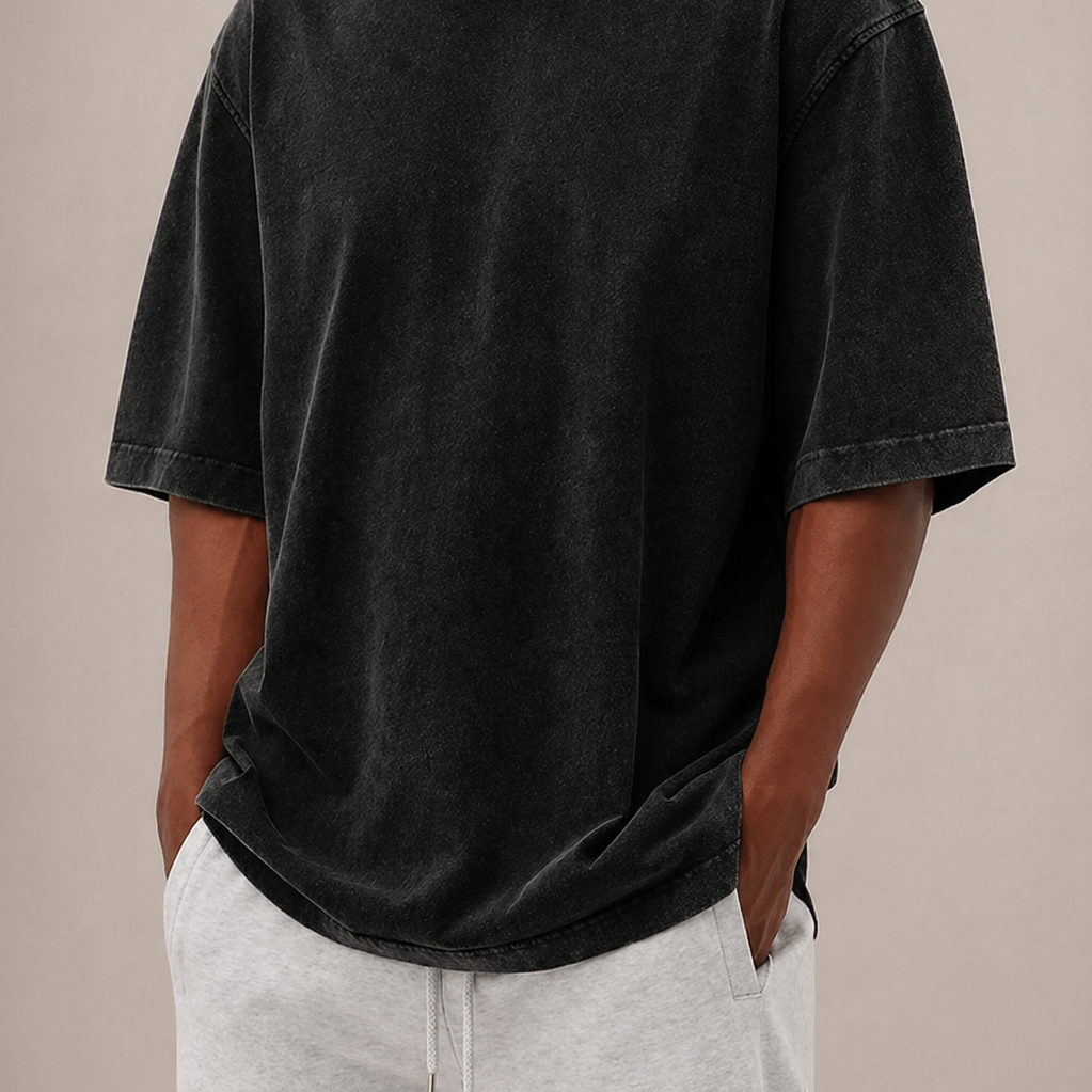Sevana | Heren Gewassen Katoenen T‑Shirt