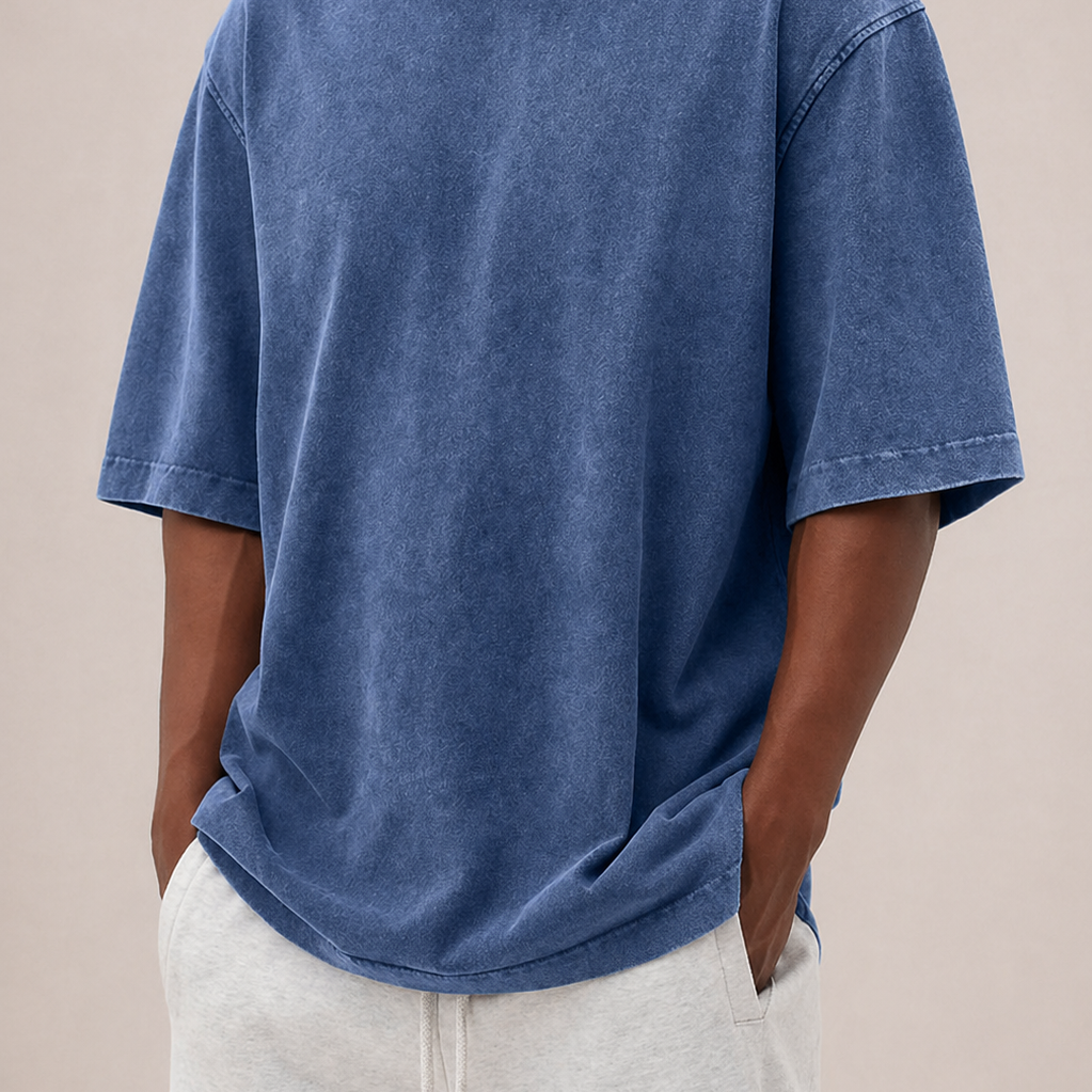 Sevana | Heren Gewassen Katoenen T‑Shirt