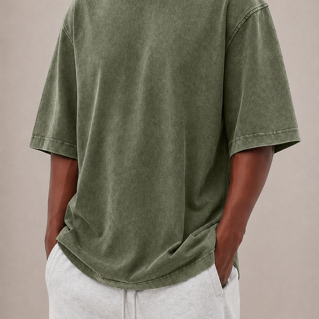 Sevana | Heren Gewassen Katoenen T‑Shirt