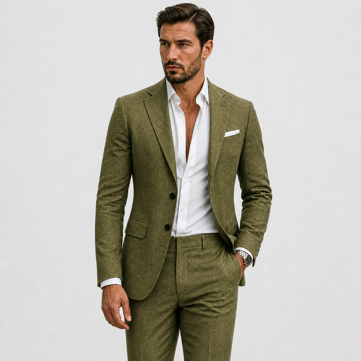 Sevana | Heren Slim-Fit Linnen Pak