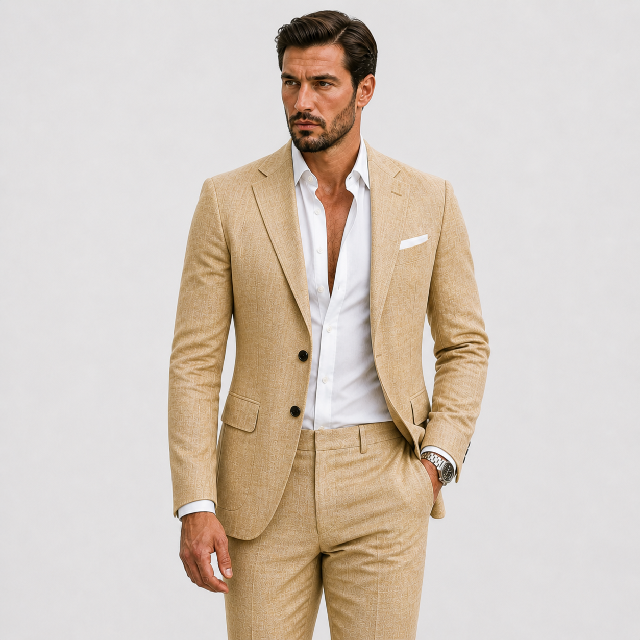 Sevana | Heren Slim-Fit Linnen Pak