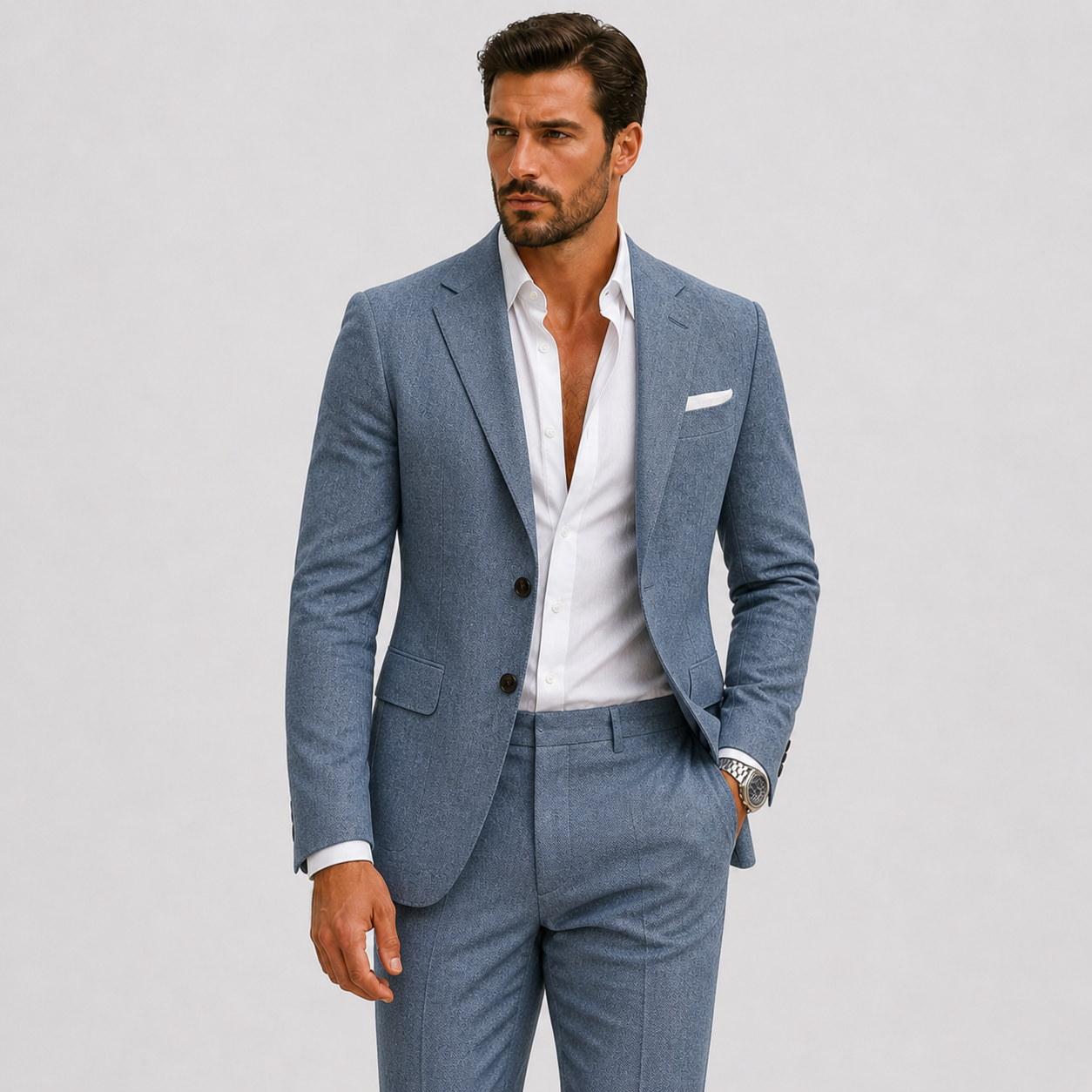 Sevana | Heren Slim-Fit Linnen Pak