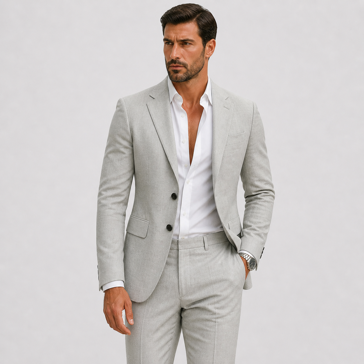 Sevana | Heren Slim-Fit Linnen Pak