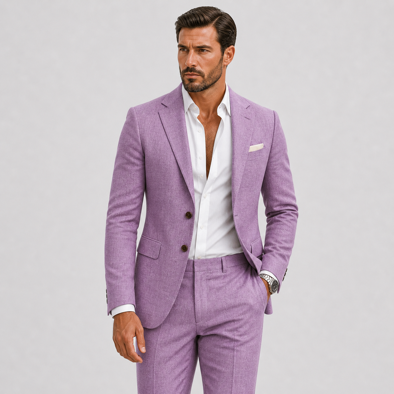 Sevana | Heren Slim-Fit Linnen Pak