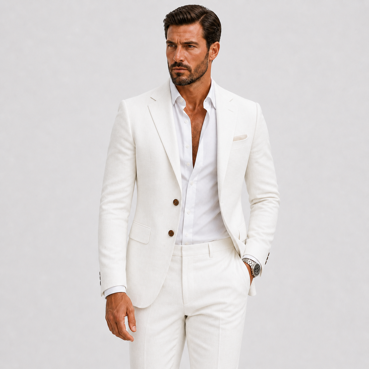 Sevana | Heren Slim-Fit Linnen Pak