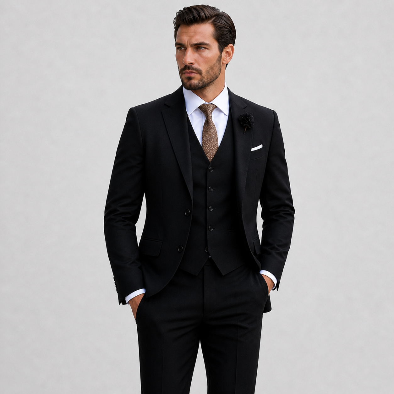 Sevana | Heren Driedelig Slim-Fit Pak