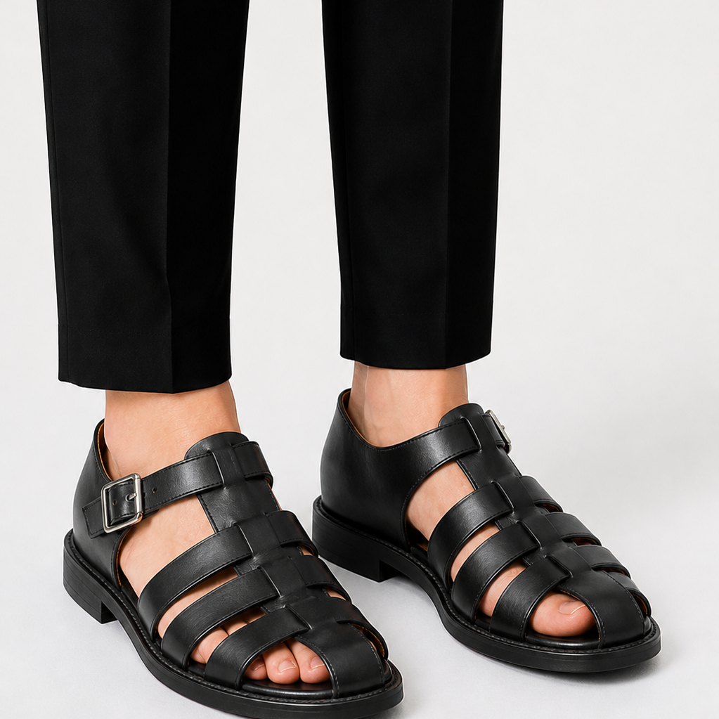Sevana | Heren Leren Gesloten Sandalen