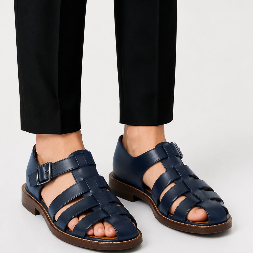 Sevana | Heren Leren Gesloten Sandalen