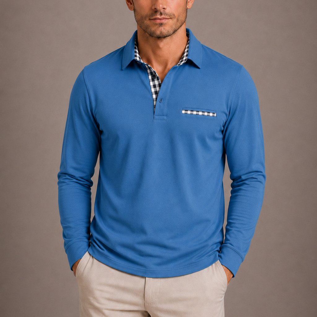 Sevana | Heren Polo Met Lange Mouwen