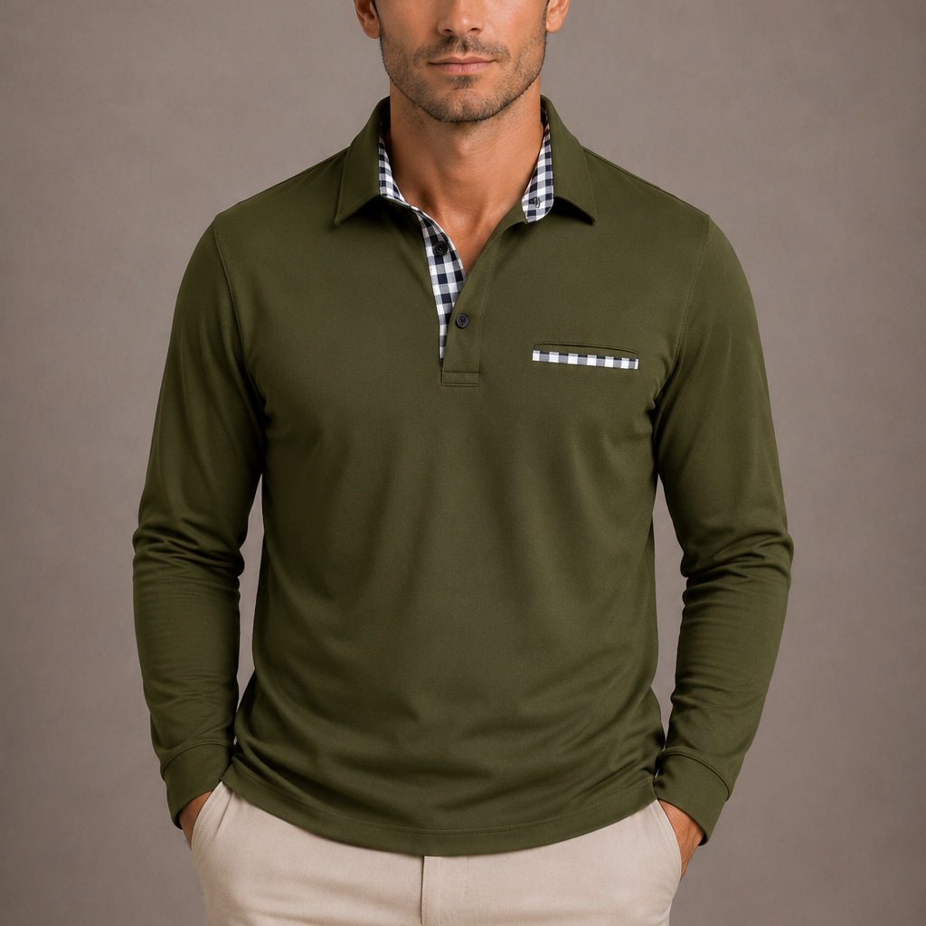 Sevana | Heren Polo Met Lange Mouwen