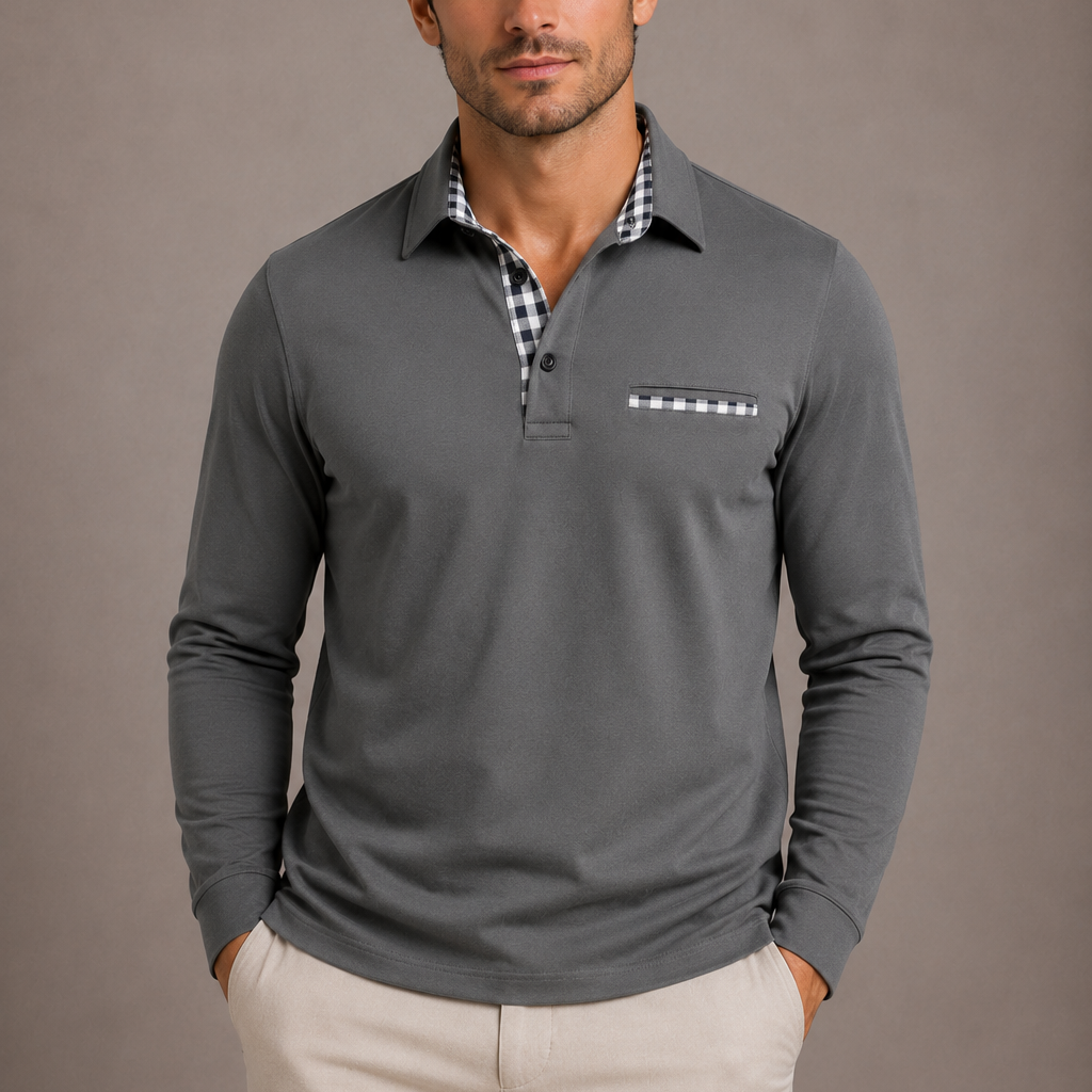 Sevana | Heren Polo Met Lange Mouwen