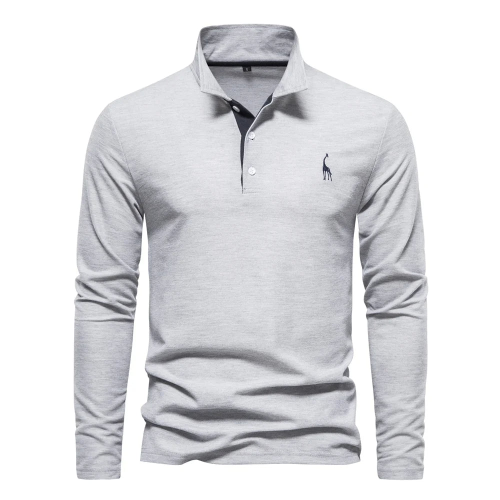 Sevana | Heren Poloshirt Met Lange Mouwen