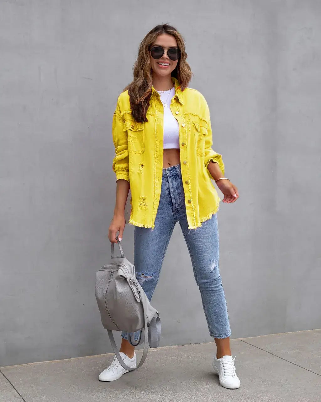 Kenzy™ Jeansjacka med moderna detaljer