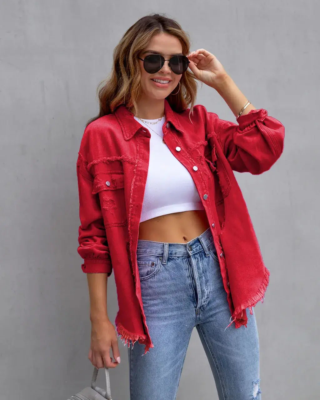 Kenzy™ Jeansjacka med moderna detaljer
