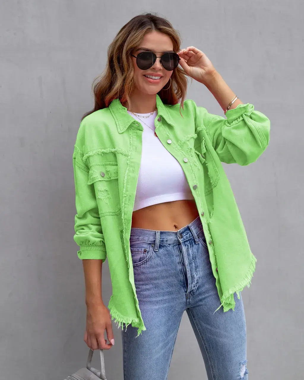 Kenzy™ Jeansjacka med moderna detaljer