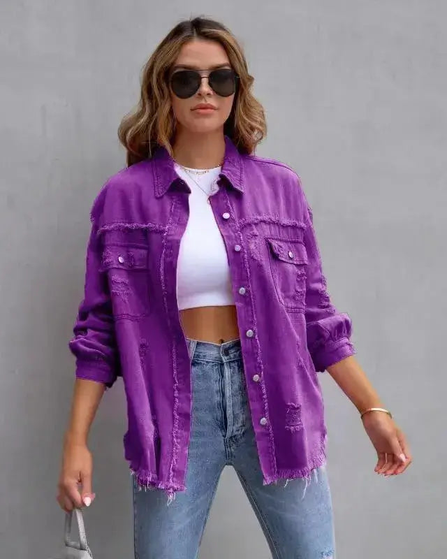Kenzy™ Jeansjacka med moderna detaljer